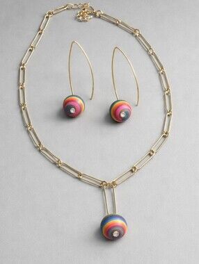 Vibrant Necklace And Earring Set